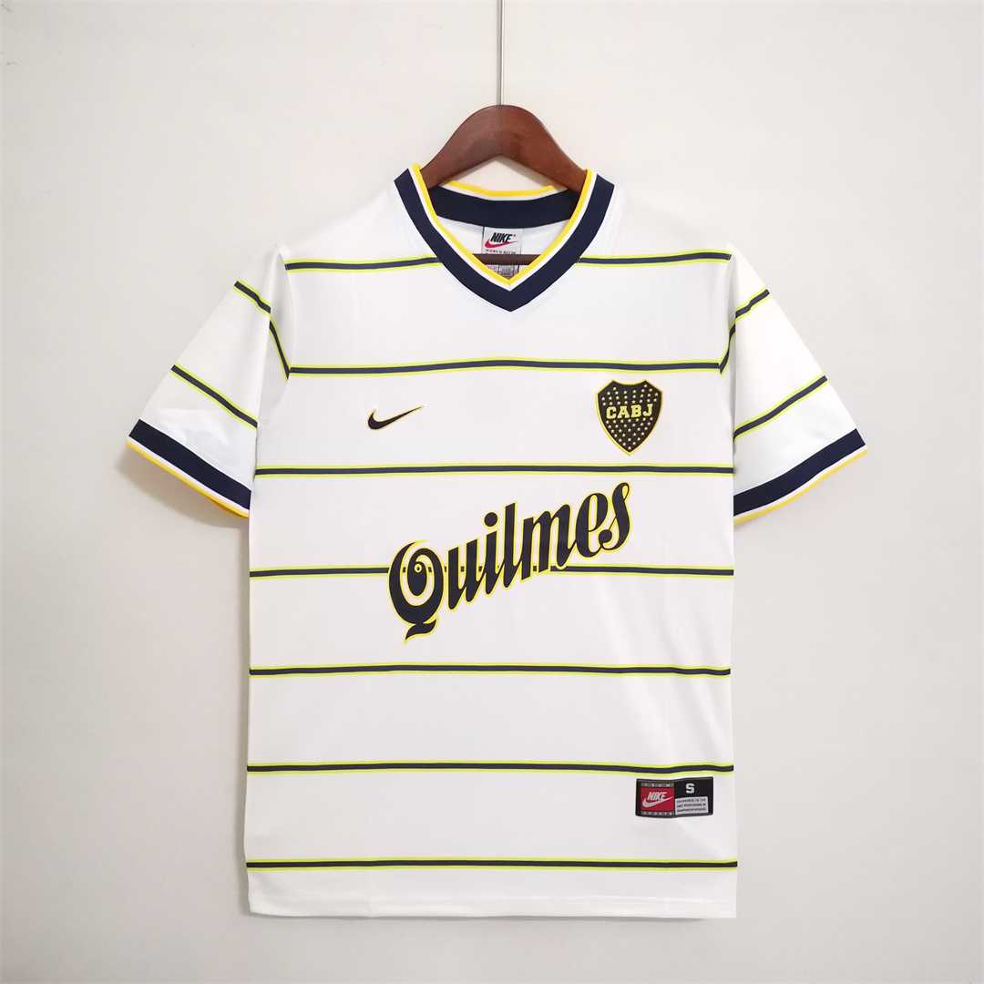 AAA Quality Boca Juniors 1999 Away White Soccer Jersey